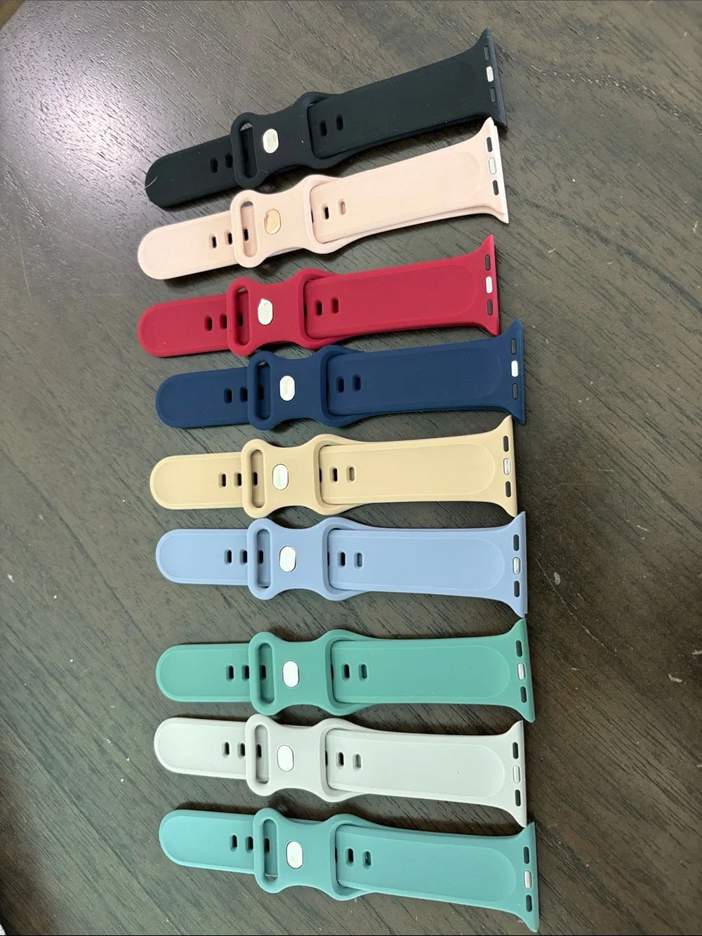 Silicone Watch Band Bundle in Teal, Red, Lavender, Pink, Gray
